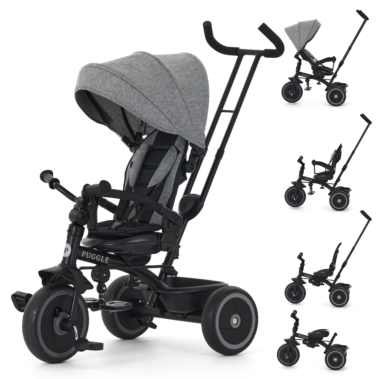 Easy Twist 6 1 Folding Trike Parent Handle Melange