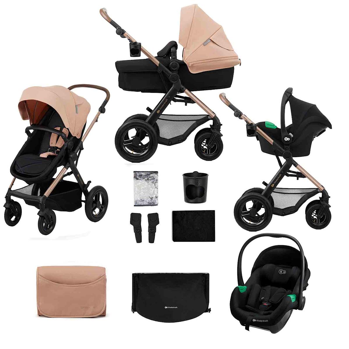 Kinderkraft Moov 2 Air 3 in 1 Travel System Beige The Nursery Store kinderkraft-moov-2-air-3-in-1-travel-system-beige-the-nursery-store