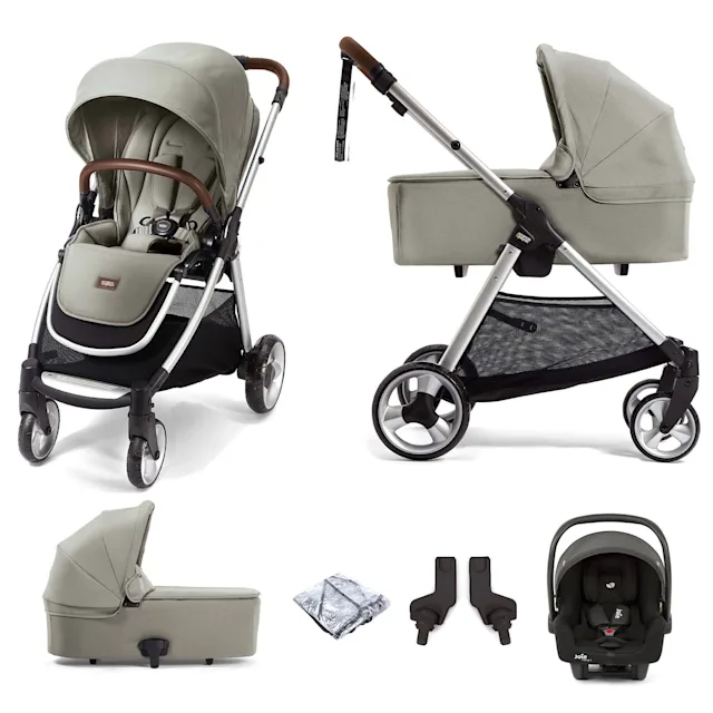 Mamas Papas Flip XT2 Essentials Pipa Lite Car Seat ISOFIX Base Travel System with Carrycot Sage Green The Nursery Store