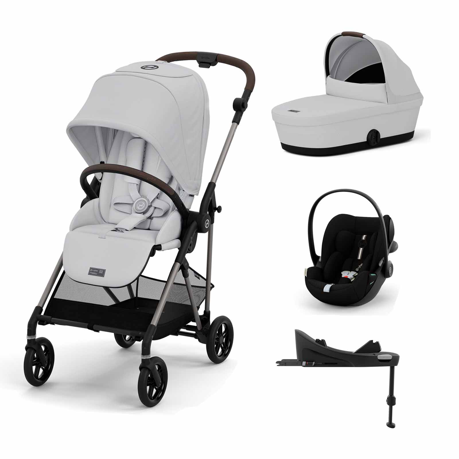 Melio 3 1 Travel System Aton B2 Car Seat & Base Fog