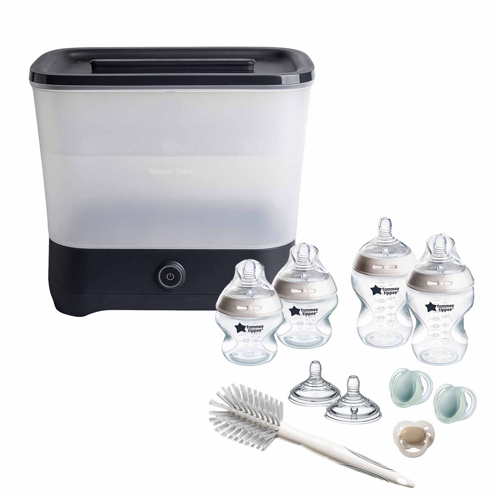 Electric Steriliser & Bottle Starter Kit Set Clear
