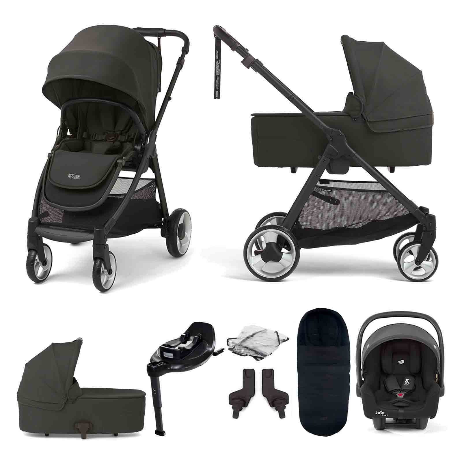 & Flip XT2 Travel System Joie i Snug 2 Car Seat i Base Encore Rotating Base & Footmuff Ink