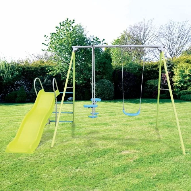 Alto Swing With Glider Slide Outdoor Play Set 3 10 Years Green The Nursery Store