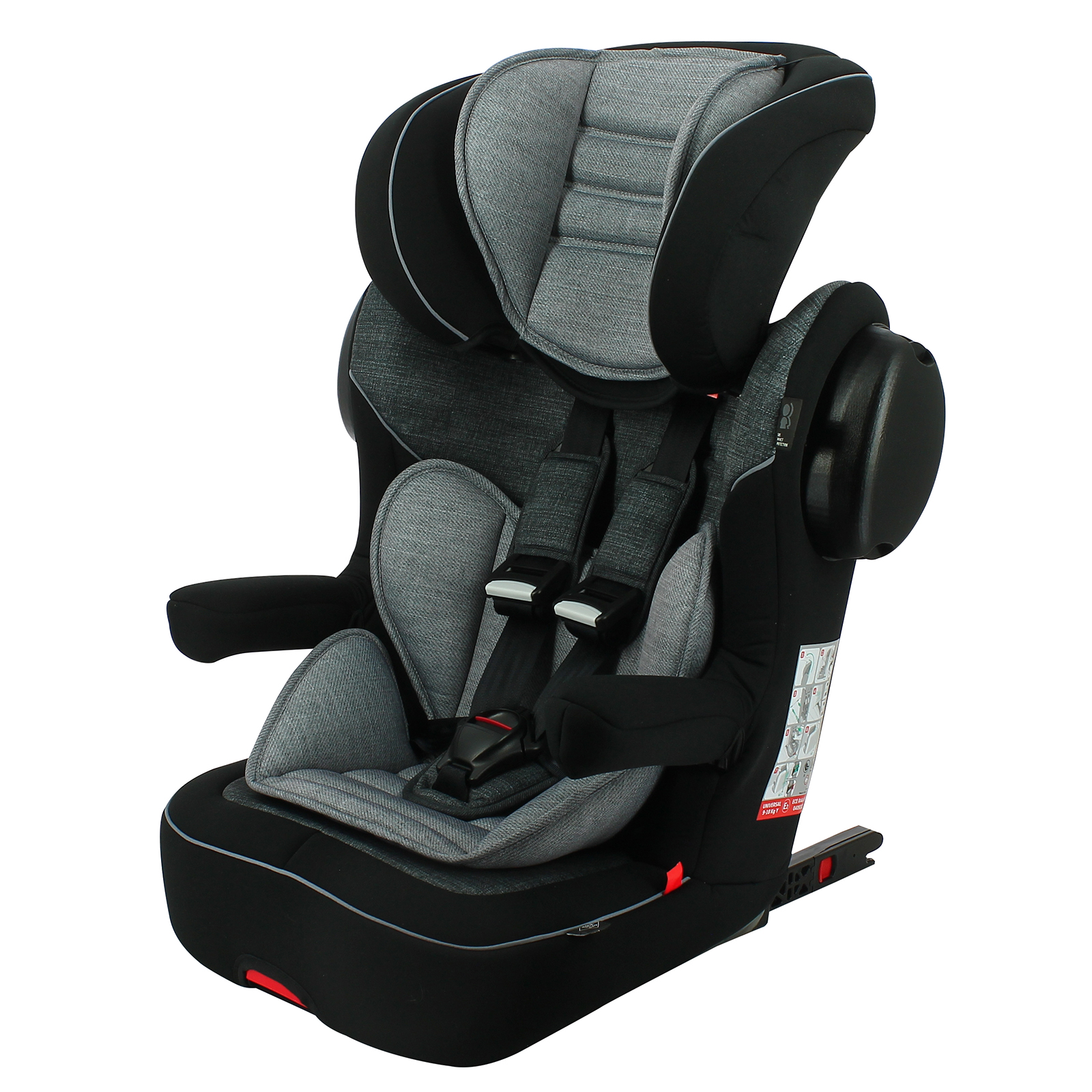 Imax Premium ISOFIX Group 1 2 3 High Back Booster Car Seat Grey 9 Months 12 Years The Nursery Store