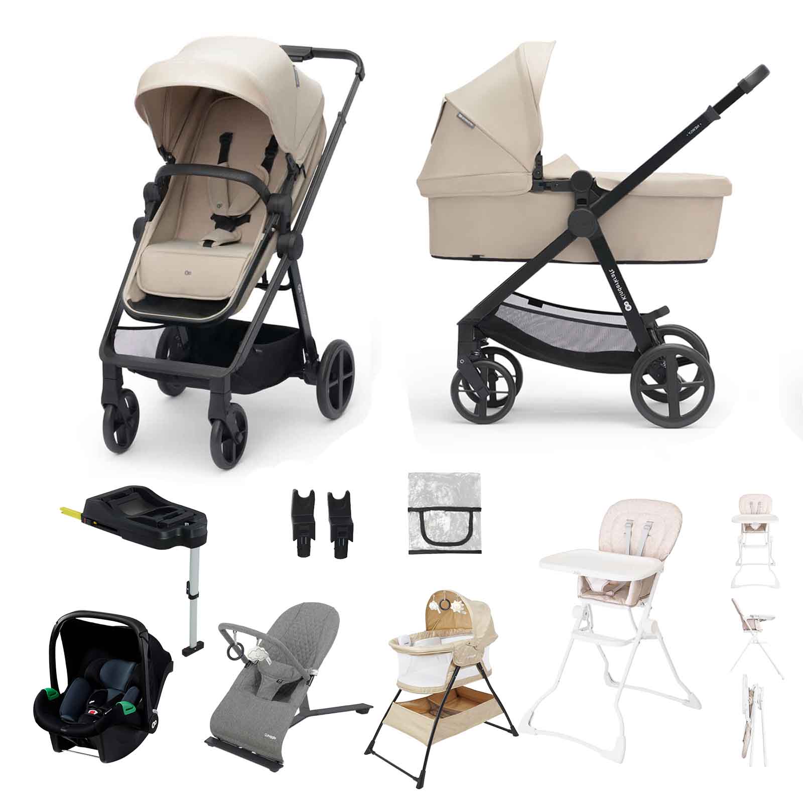 NEWLY 4 1 Travel System ISOFIX Base 12 Piece Bundle