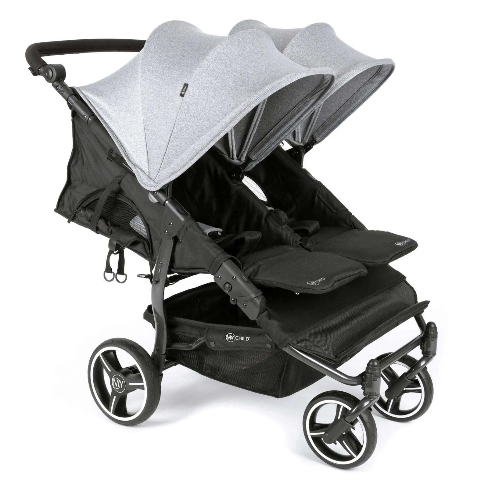 My Child Easy Twin 3.0 Slimline Double Stroller 65cm Grey The Nursery Store