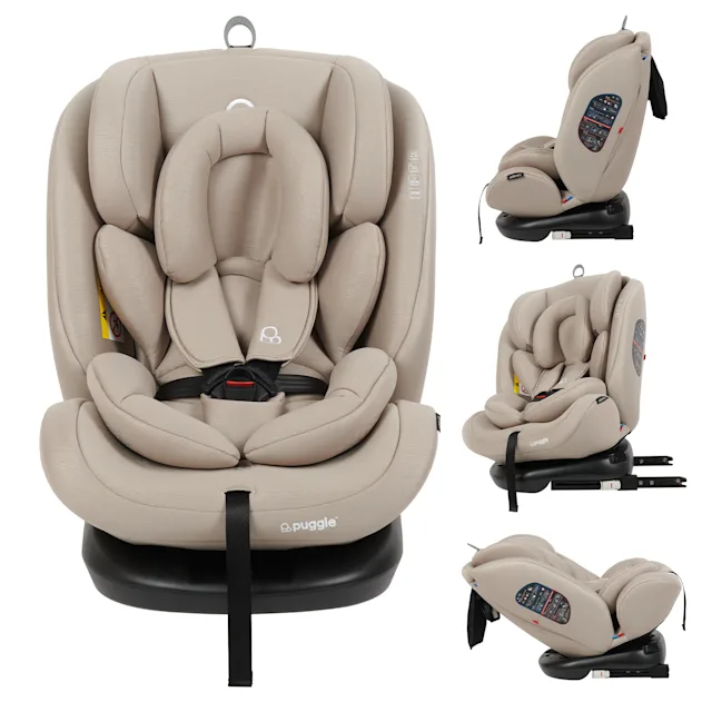 Puggle Lockton 360° Rotate Luxe Group 0+/1/2/3 Car Seat - Cashmere (0-12 Years)