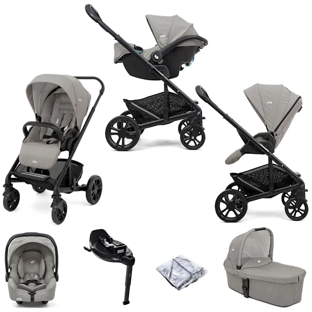 Joie Chrome (i-Snug2) Travel System with ISOFIX Base - Pebble