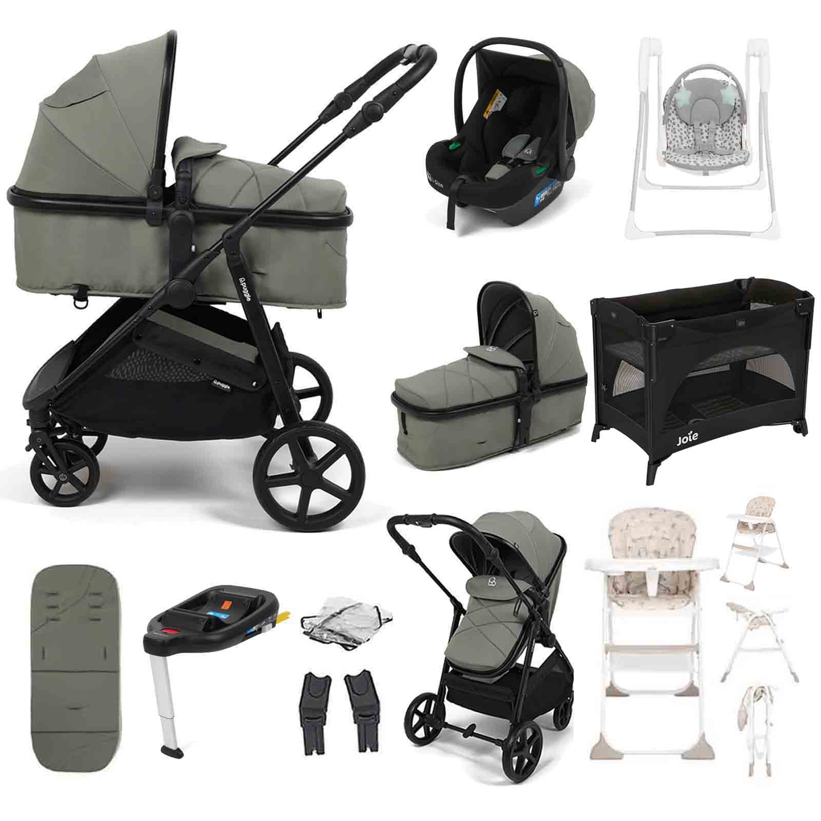 Monaco XT i Travel System Car Seat 9 Piece Bundle Seagrass