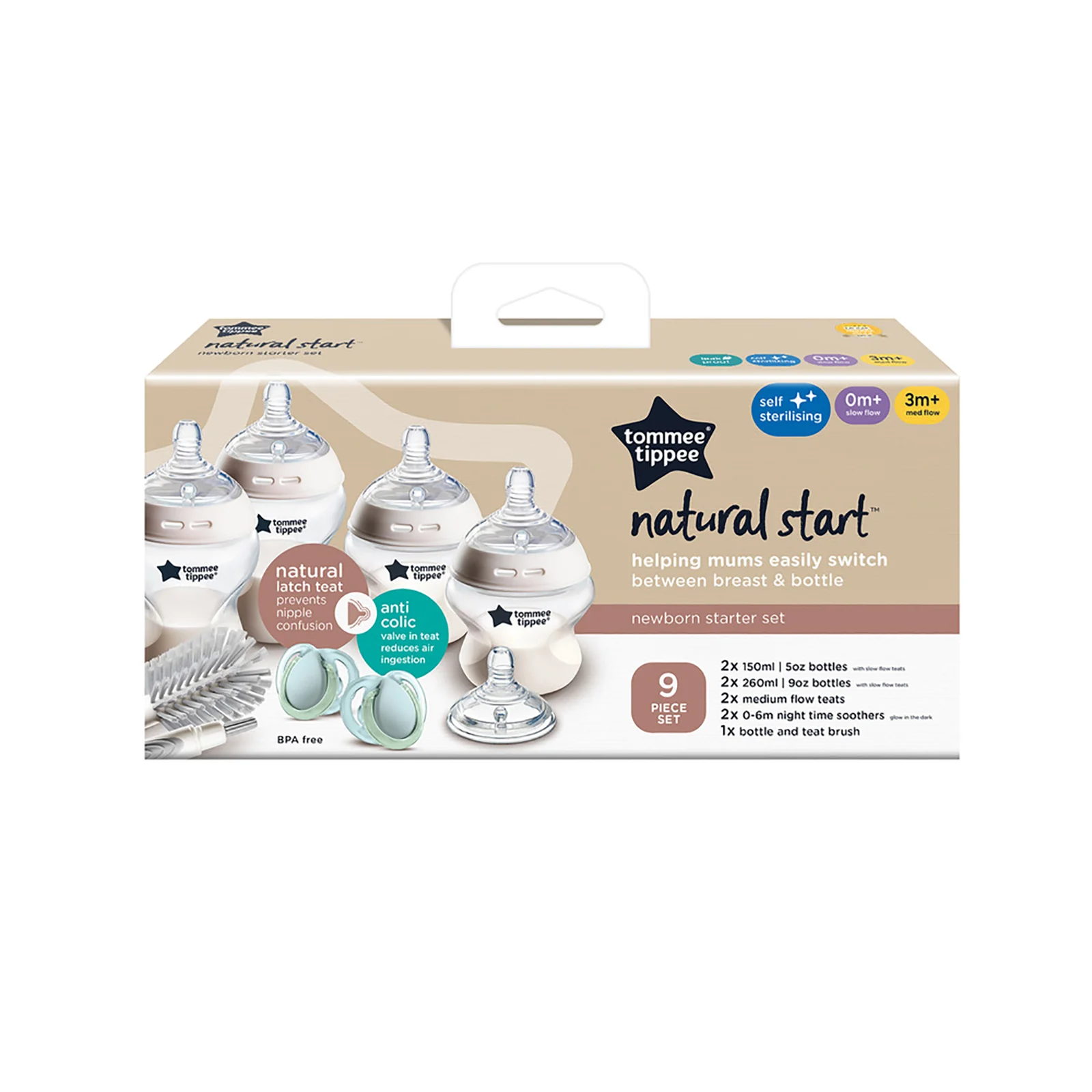 Tommee Tippee Closer to Nature Newborn Baby Bottle Starter Set