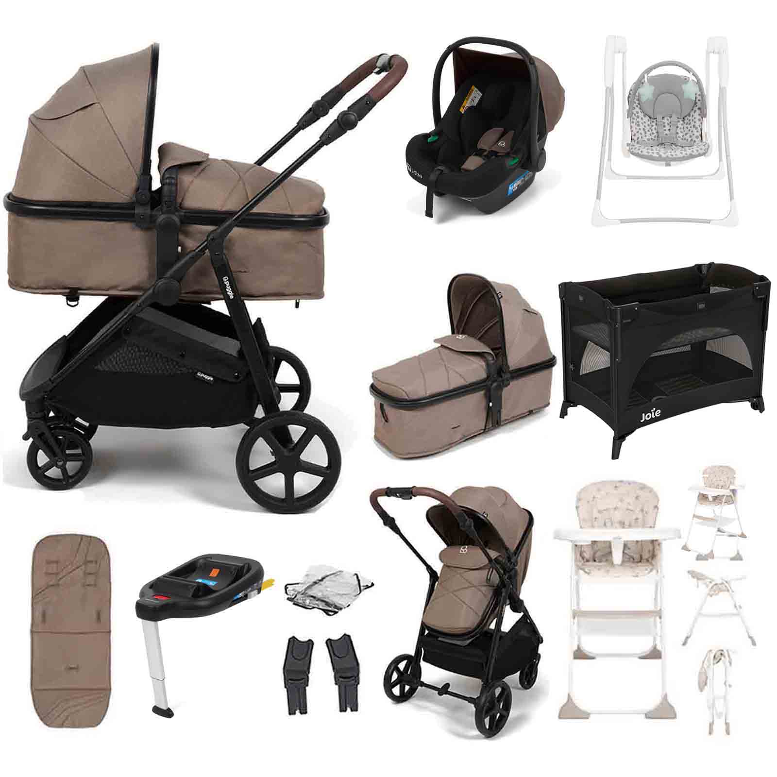 Monaco XT i Travel System Car Seat 9 Piece Bundle Truffle