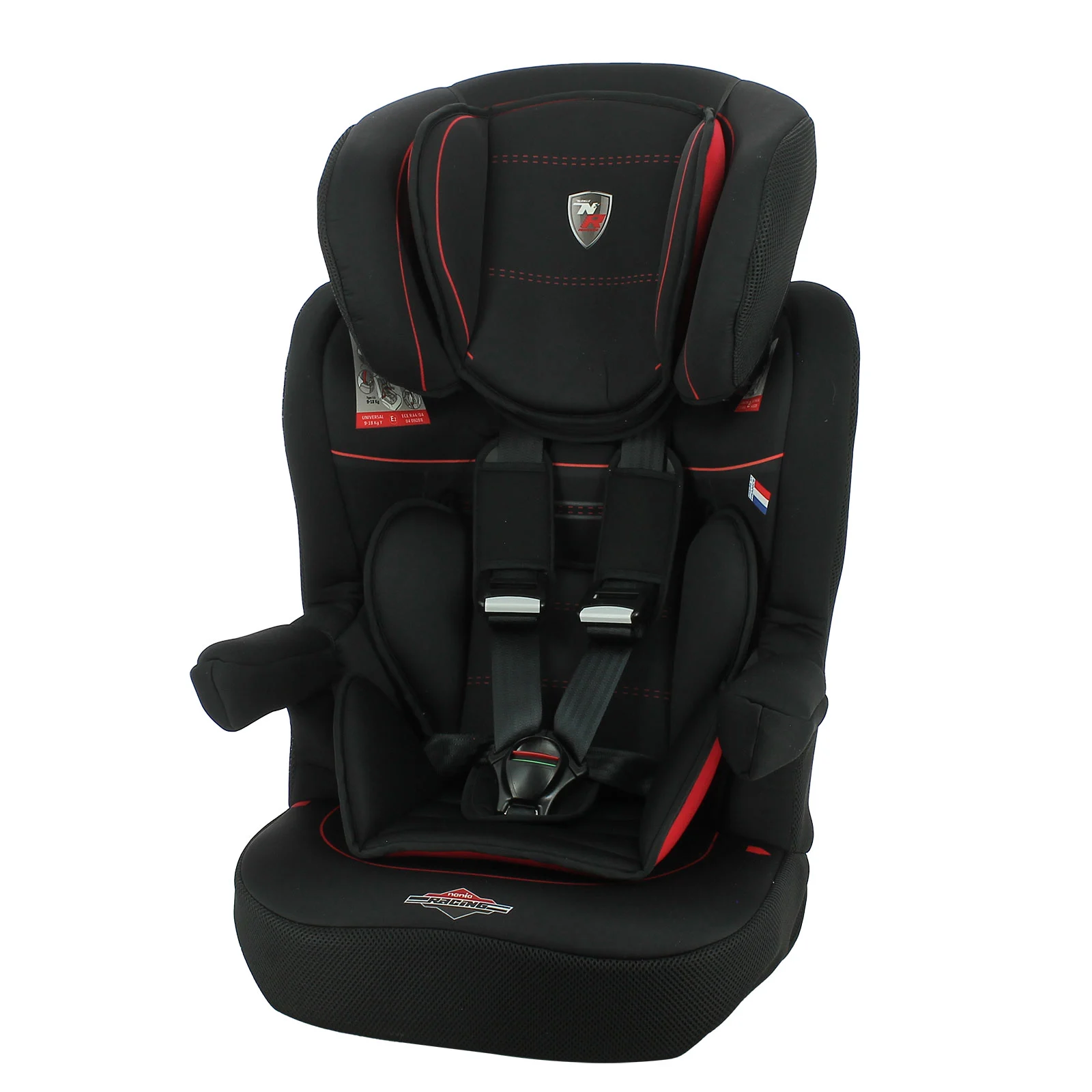 Nania Imax Access Group 1 2 3 High Back Booster Car Seat with Harness Racing Black 9 Months 12 Years The Nursery Store