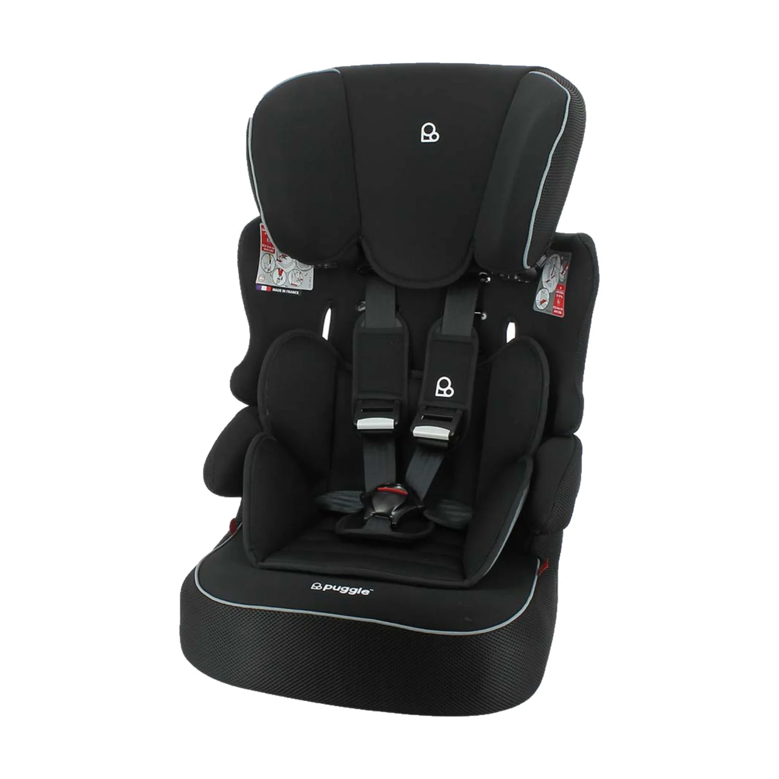 Puggle Linton Comfort Plus Luxe Group 1 2 3 Car Seat 9 Months 12 Years Storm Black The Nursery Store