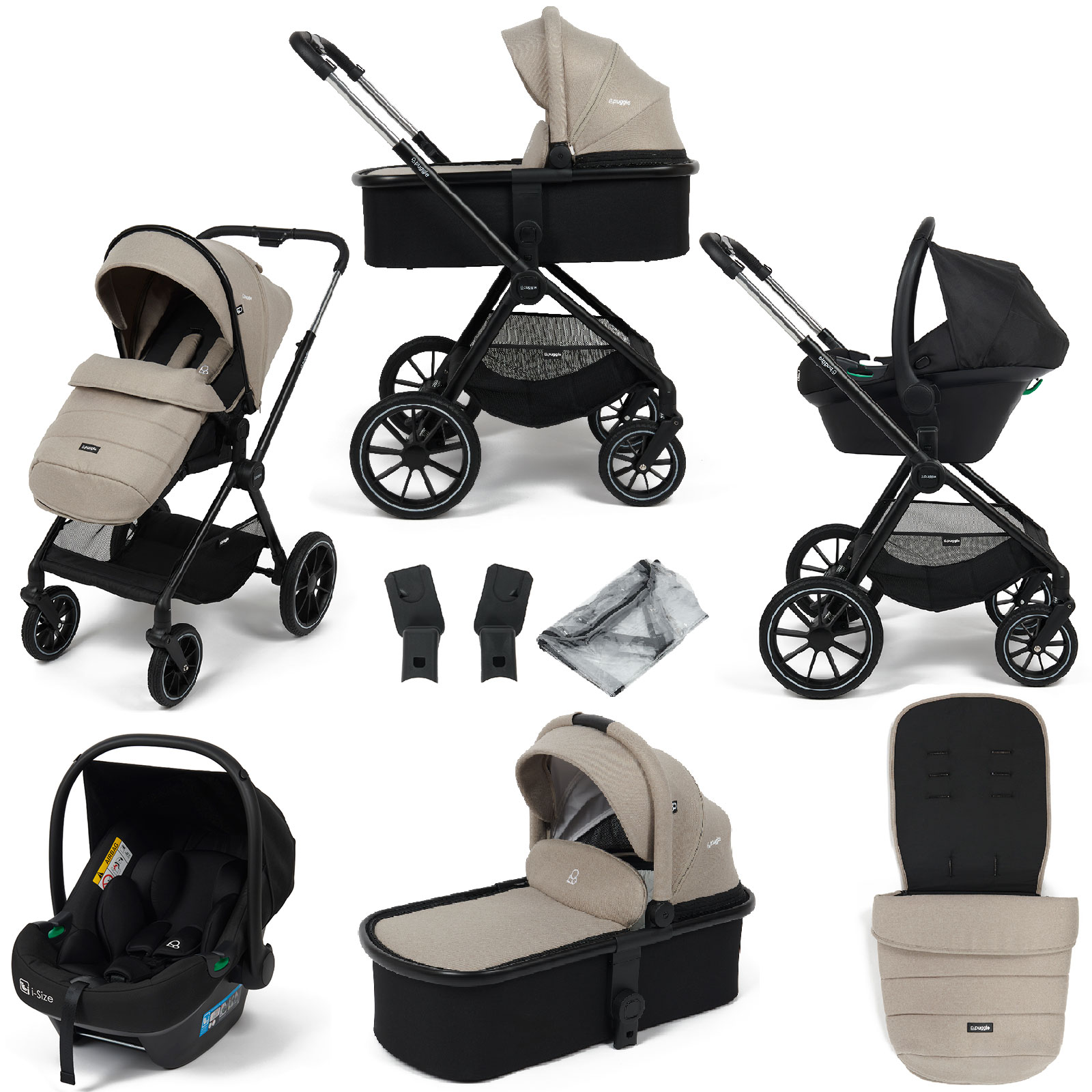 Santiago 3 1 i Travel System i Car Seat 7 Piece Bundle Oatmeal