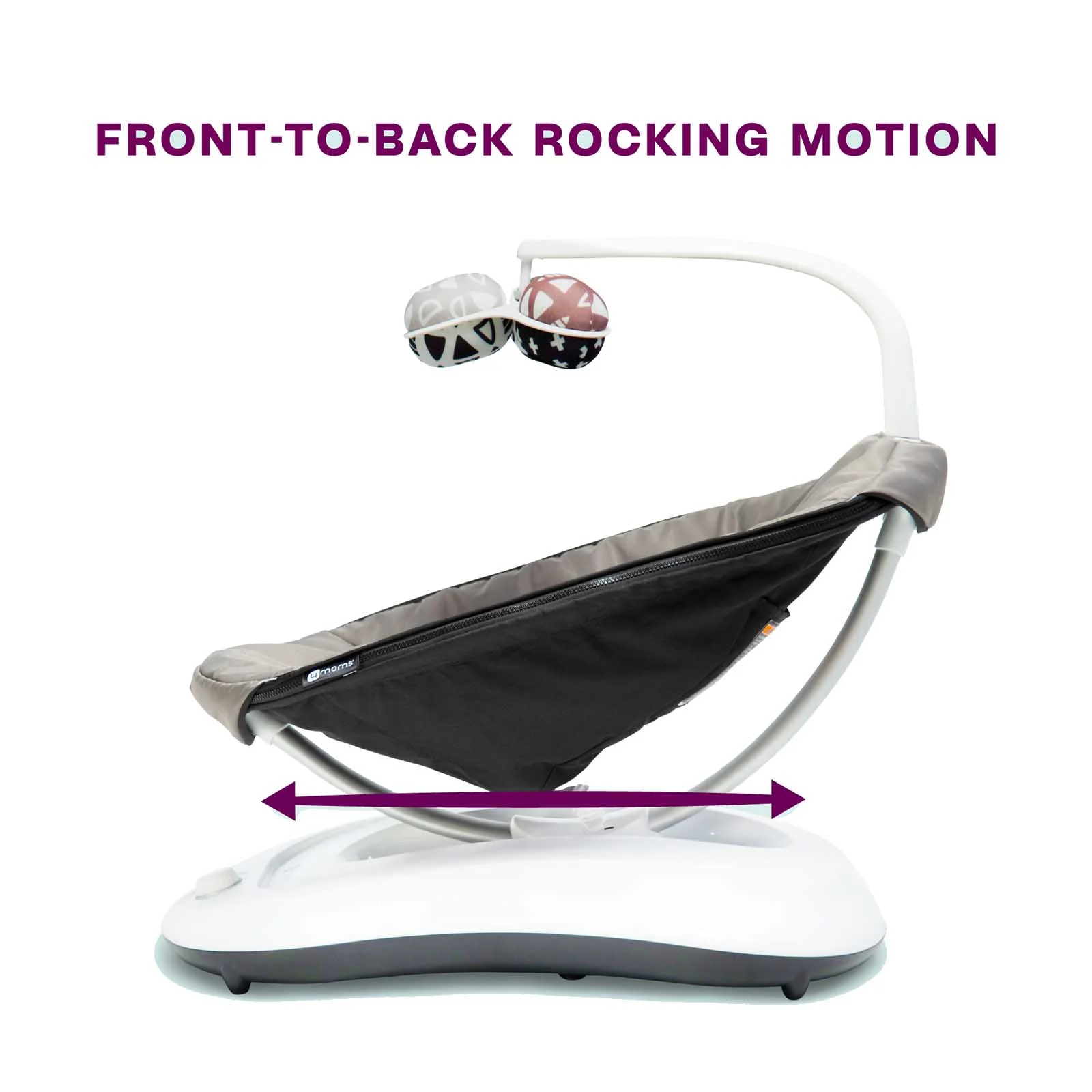 4moms RockaRoo 2.0 Baby Rocker – Graphite | The Nursery Store