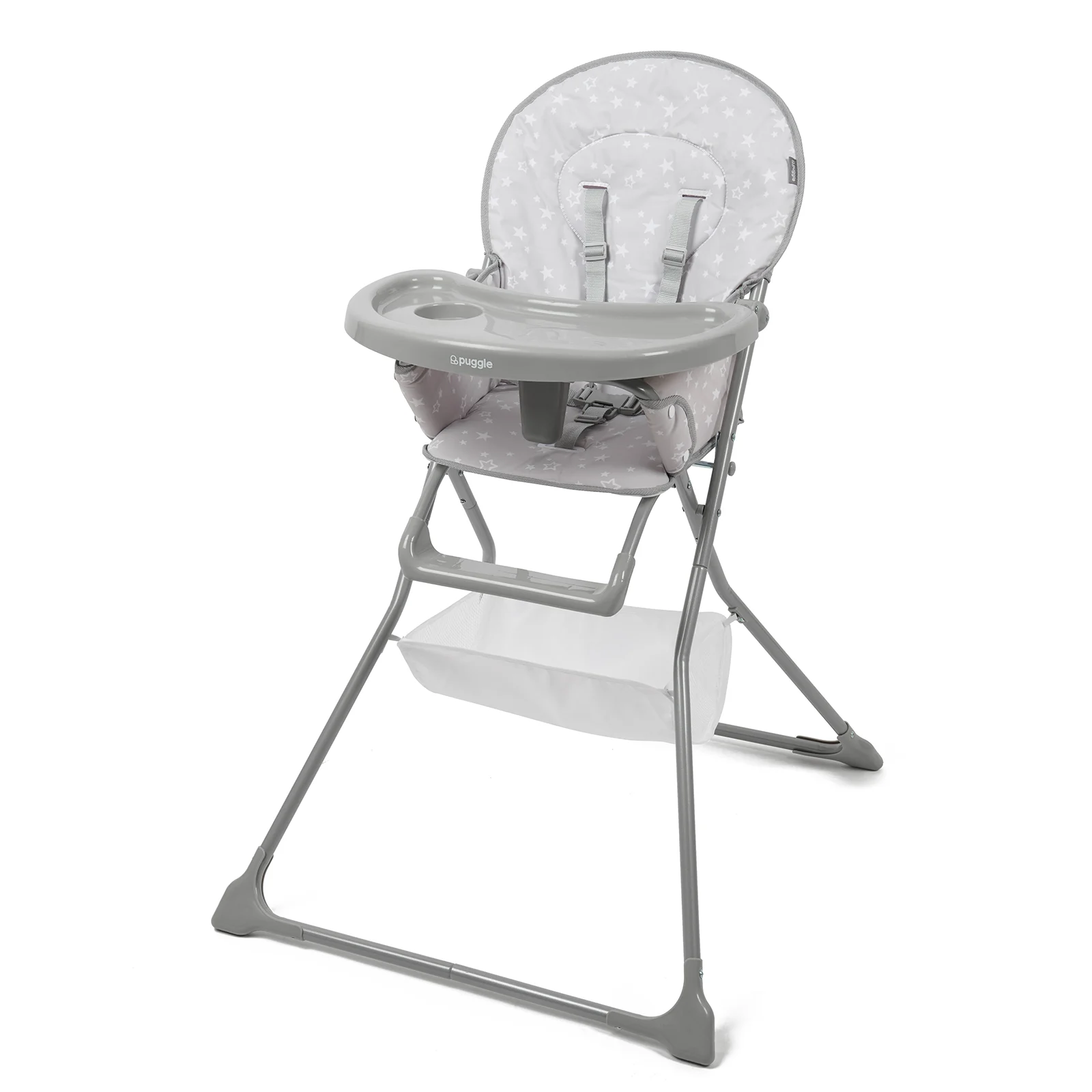 Puggle Dine Go Luxe Baby Highchair Scattered Stars Grey The