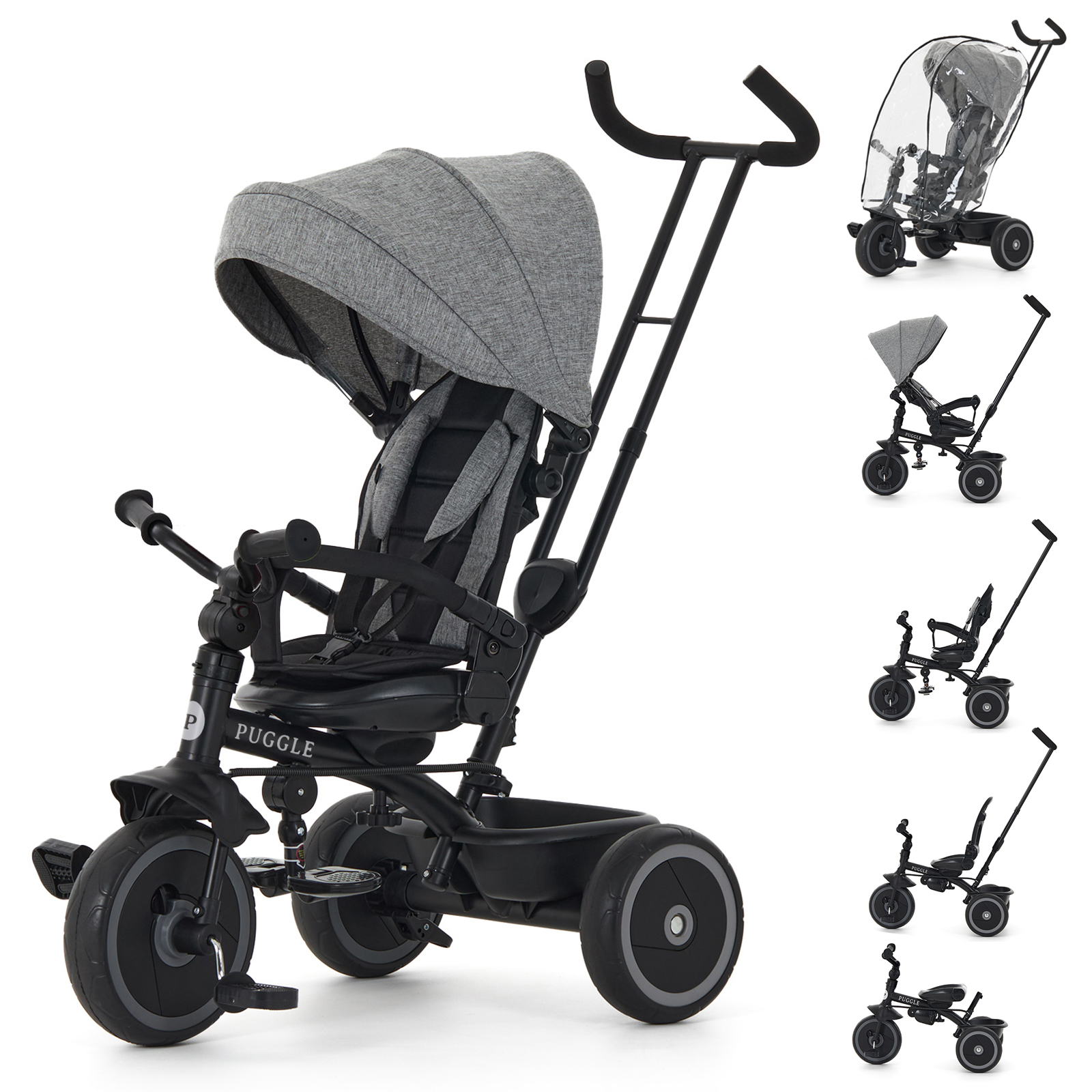 Easy Twist 6 1 Folding Trike Handle Rain Cover Melange
