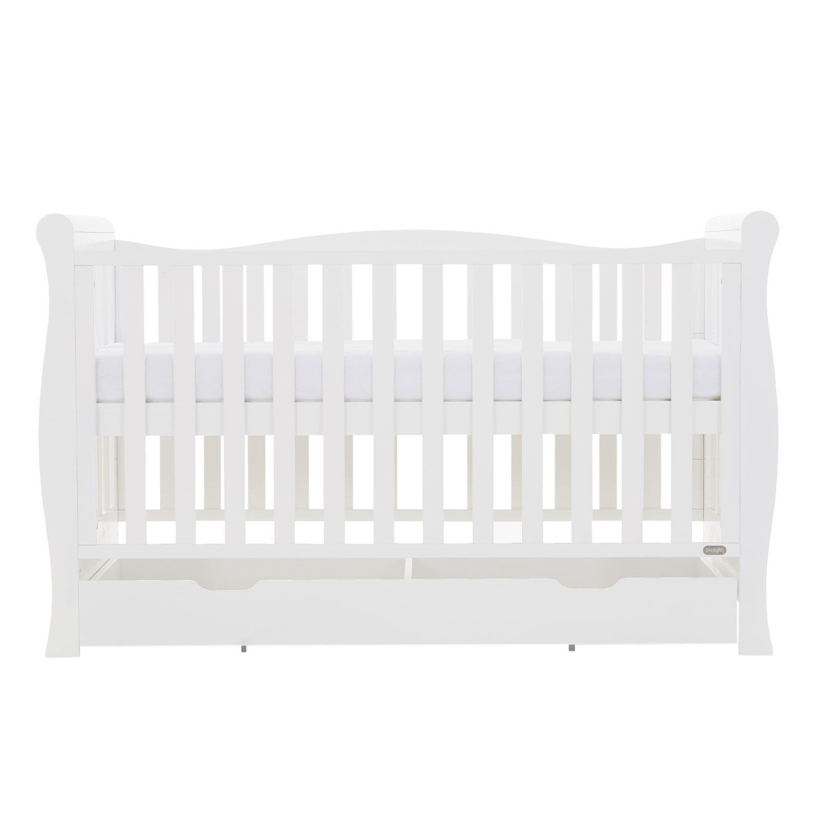 Puggle Prestbury Imperial Luxe Sleigh Cot Bed Drawer with Maxi