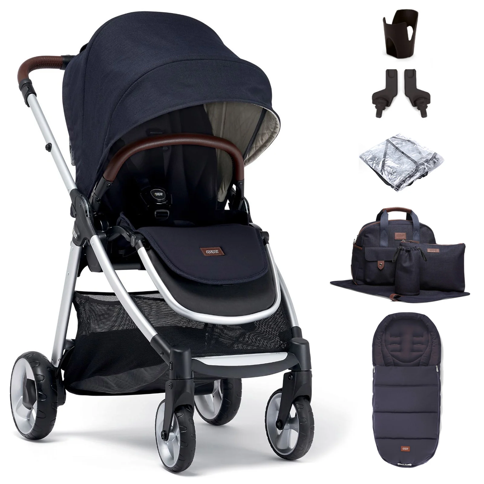 Mamas Papas Flip XT2 Pushchair with Accessories Navy The Nursery Store