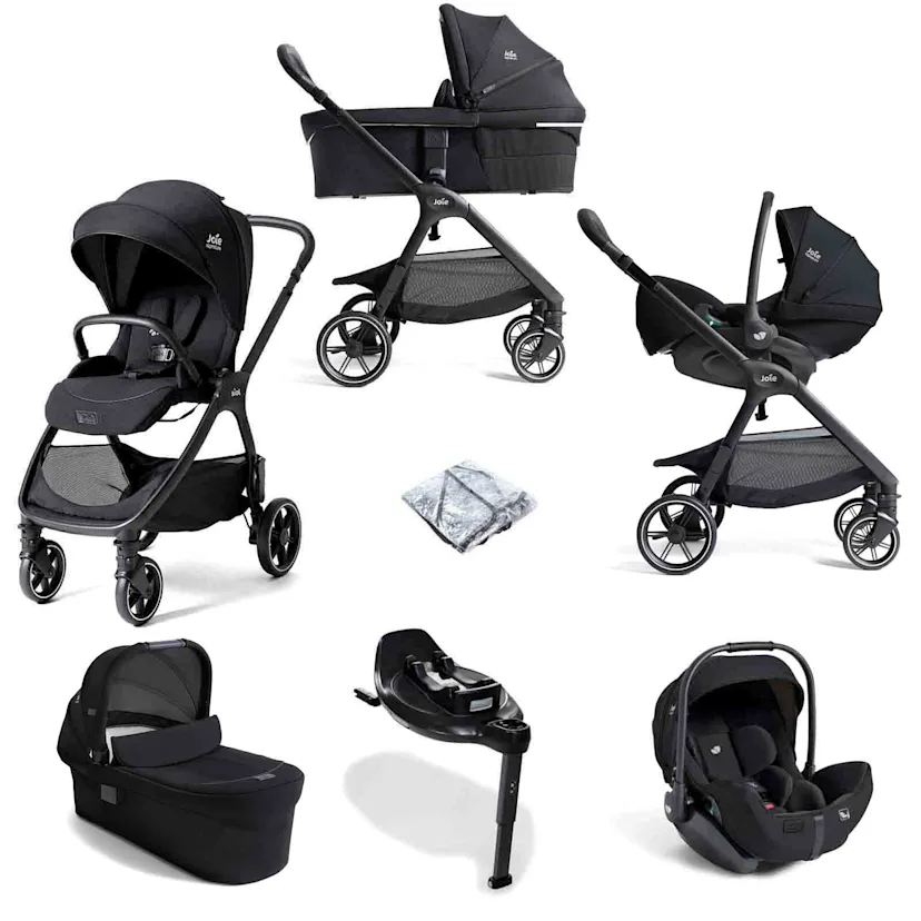 Joie Signature Valora Travel Ready Bundle with Ramble XL Carrycot & i-Level Pro Car Seat - Eclipse