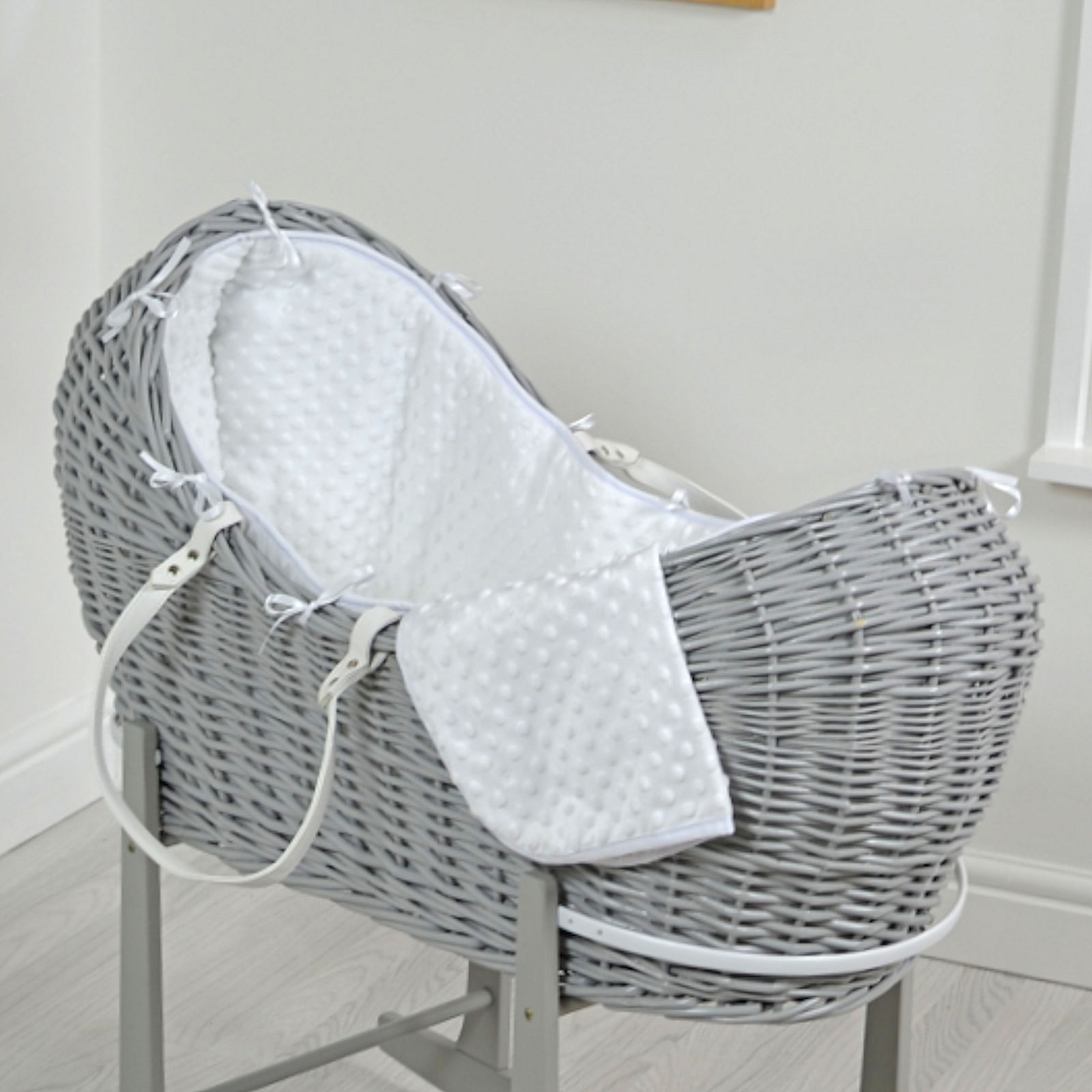 4baby Wicker Sleep Pod Dressings White Dimple The Nursery Store