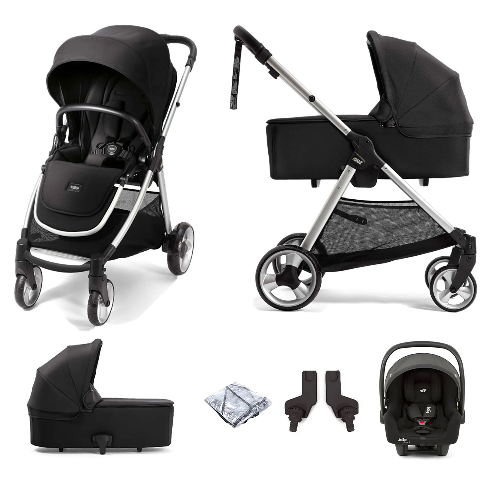 Mamas Papas Flip XT2 i Snug 2 Car Seat Travel System with Carrycot Black The Nursery Store