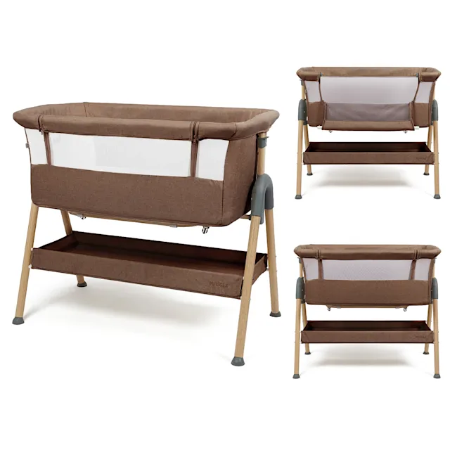 Puggle Dreamy Bedside Crib - Espresso