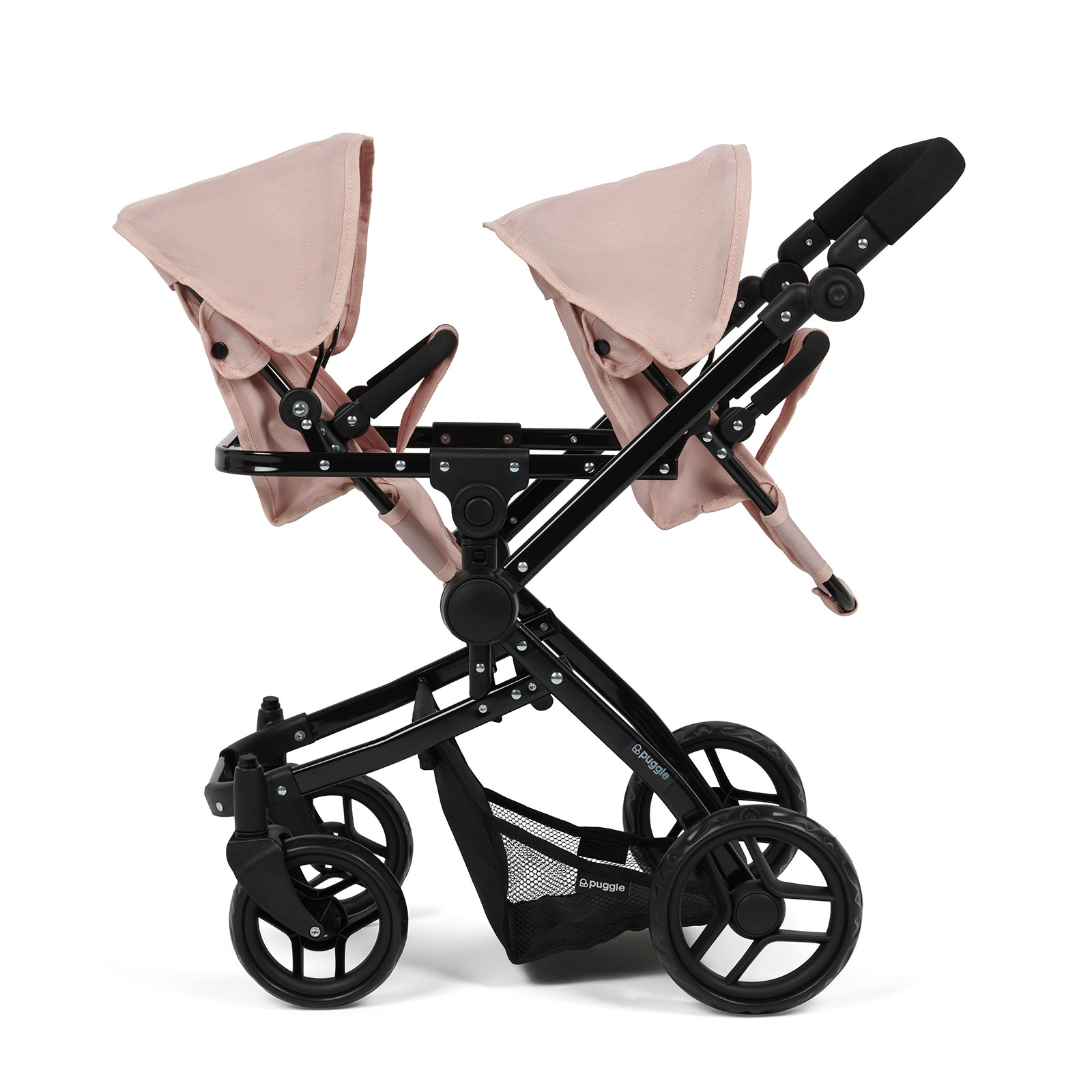 Puggle Mini Memphis Grace Duo Twin Dolls Stroller Pushchair Blush Pink 3 6 Years The Nursery Store