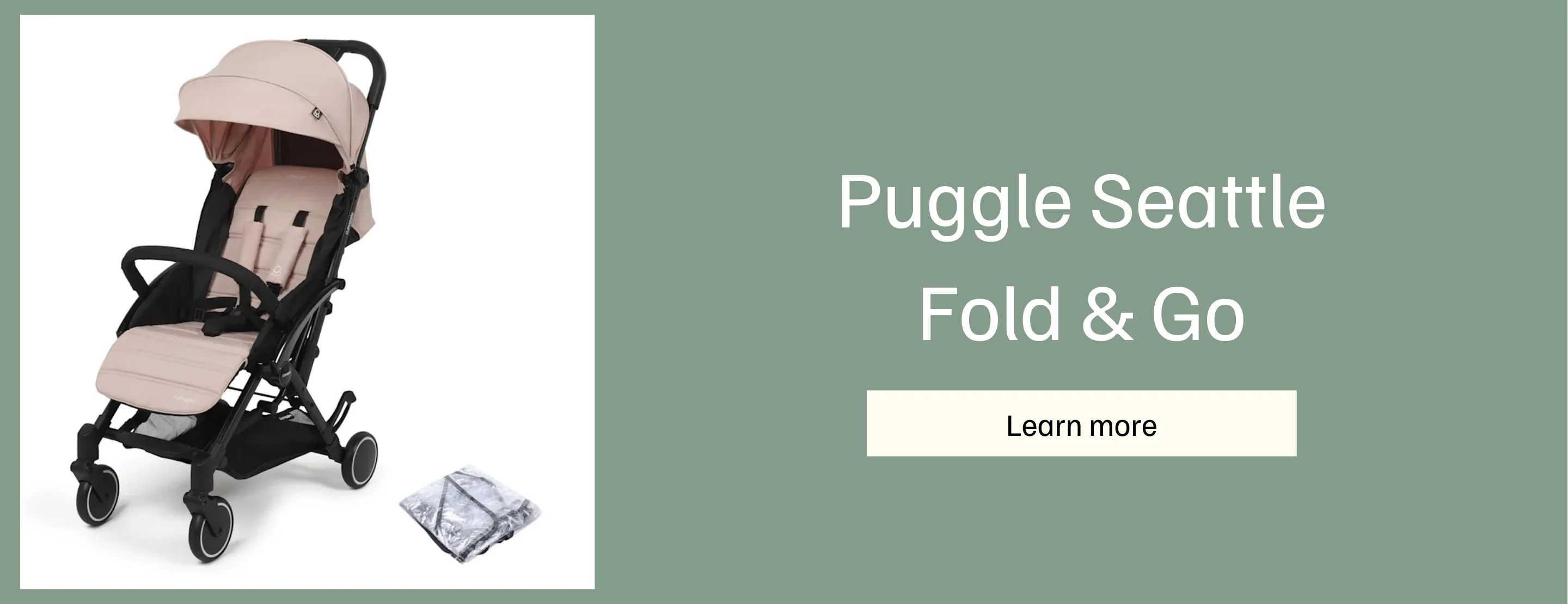 Puggle Seattle Fold & Go in Blush Pink