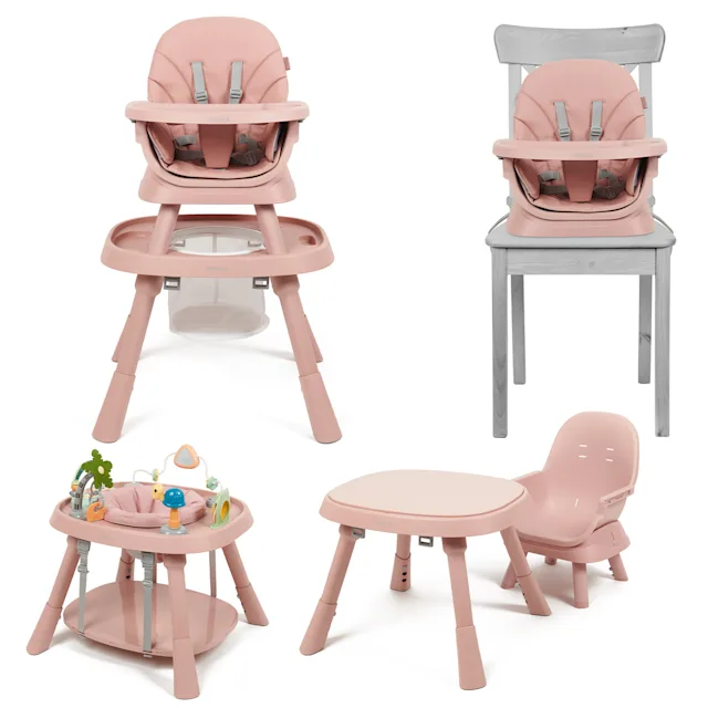 Puggle Snack & Play 7-in-1 Hi-lo Highchair - Blush Pink