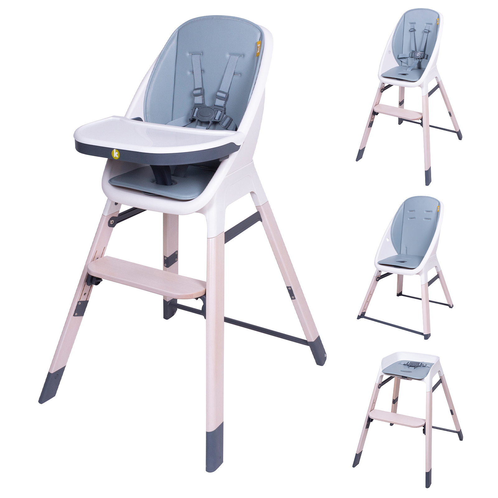 Tiny Taster 3 1 Wooden Highchair Rain Cloud