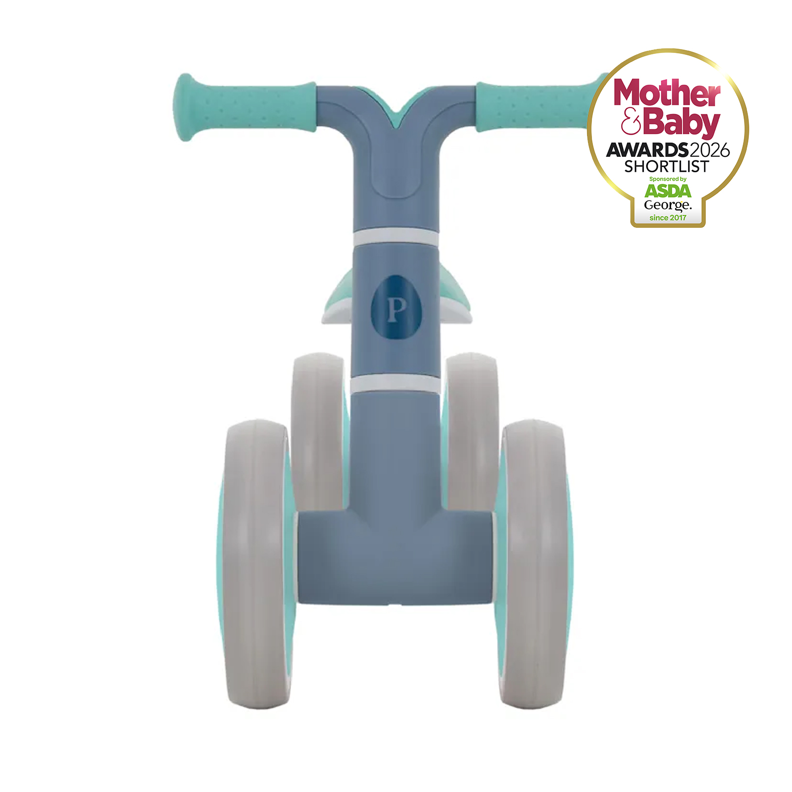 Puggle Happy Lightweight Ride On Bike Blue/Green (18 Months