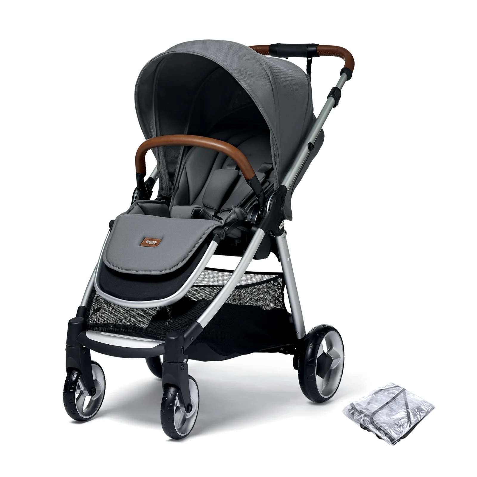 Mamas Papas Flip XT2 Pushchair with Rain Cover Fossil Grey The Nursery Store