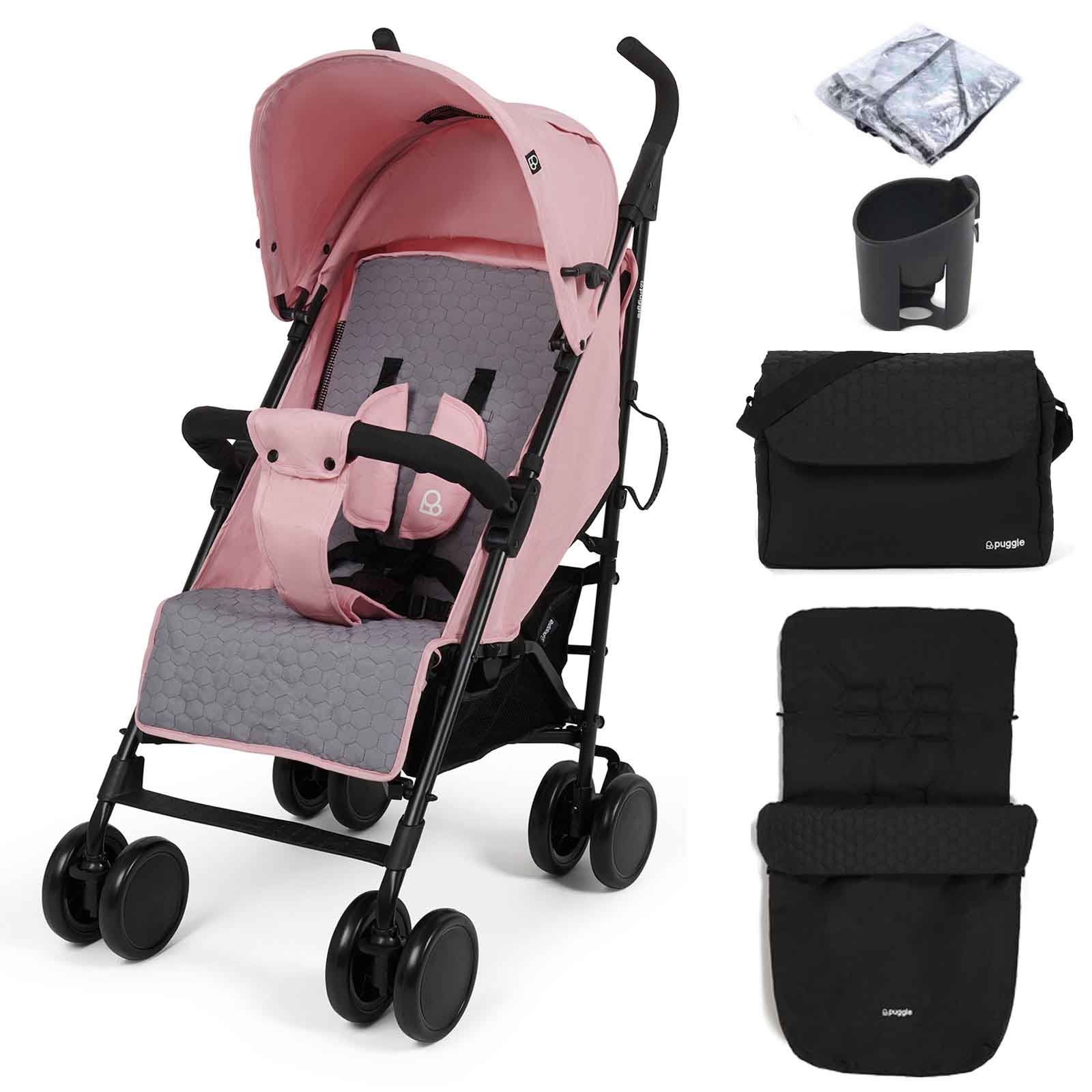 Litemax Pushchair Rain Cover Cupholder Universal Footmuff & Changing Bag Mat Vintage
