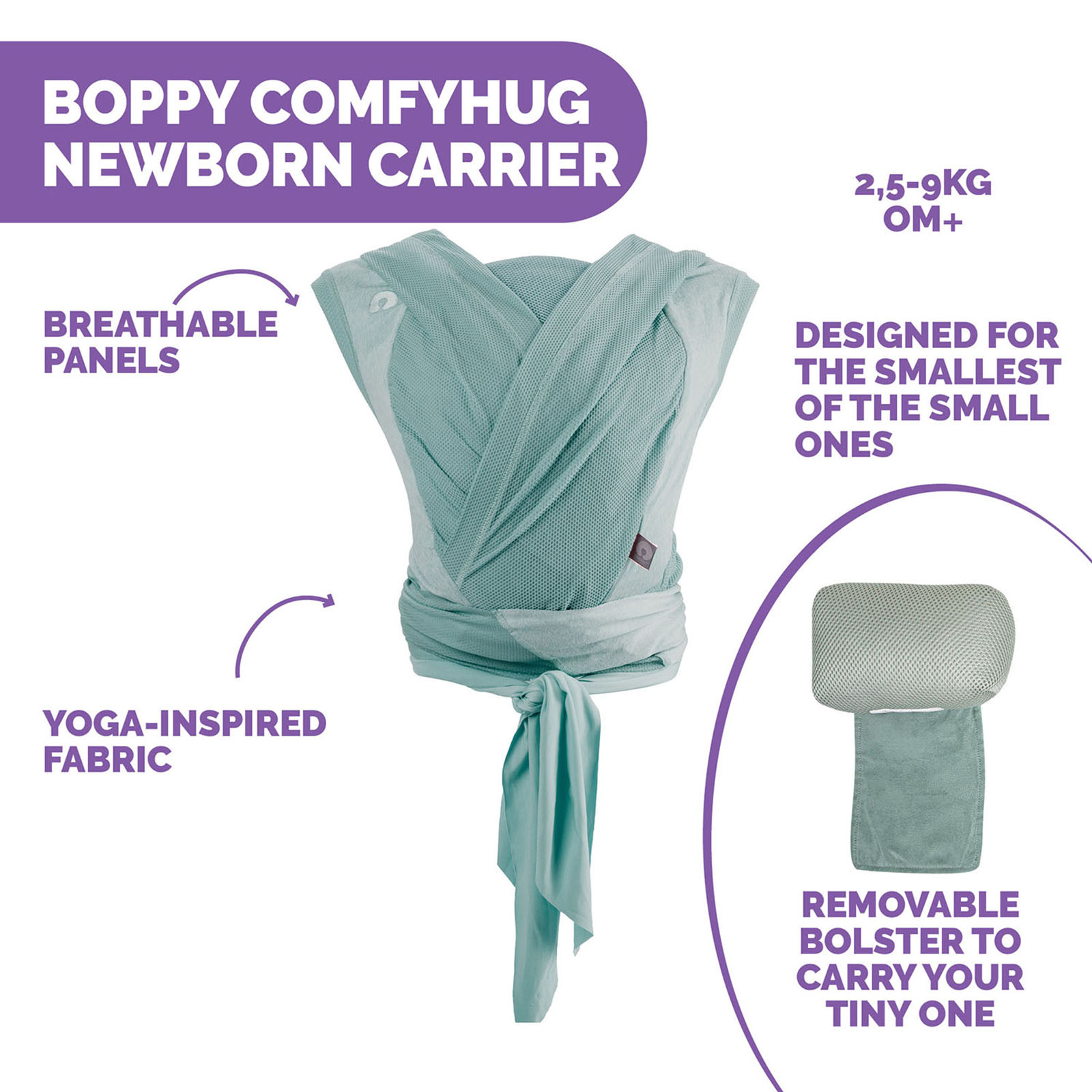 Chicco Boppy Comfyhug Baby Carrier Green The Nursery Store