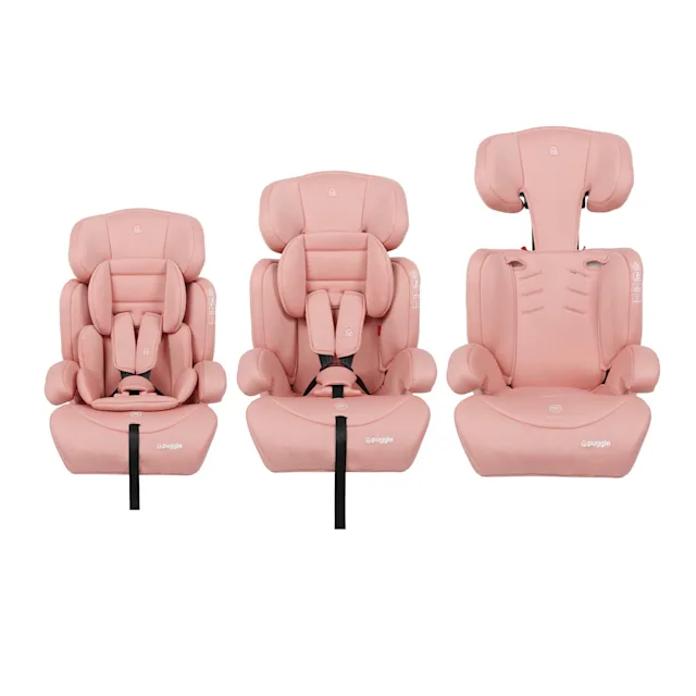 Puggle Maxi Gro Comfort Plus Group123 Eco Car Seat with Infant Insert - Blush Pink (9 Months-12 Years)