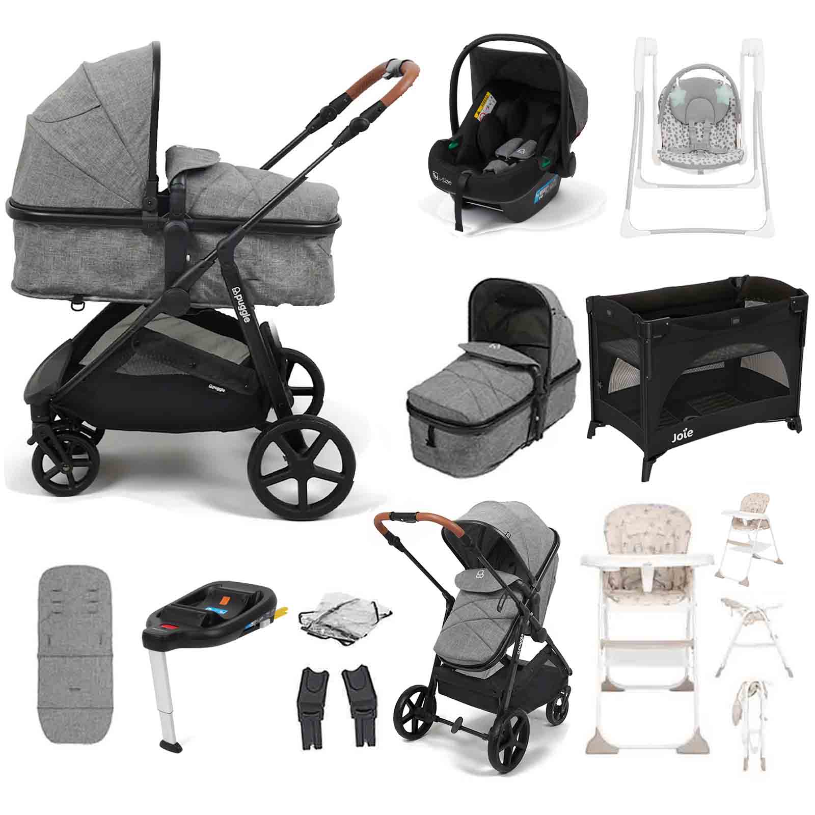 Monaco XT i Travel System Car Seat 9 Piece Bundle Graphite