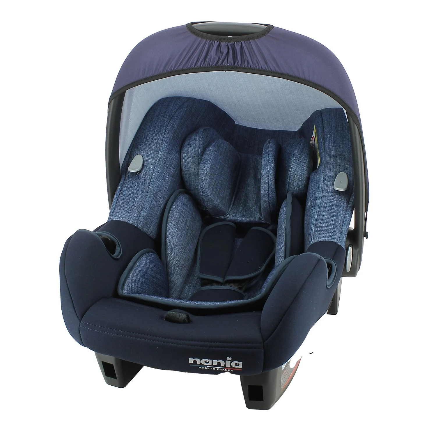 Nania Beone Denim R129 Group 0 Infant Carrier Car Seat Blue 0 15 Months The Nursery Store