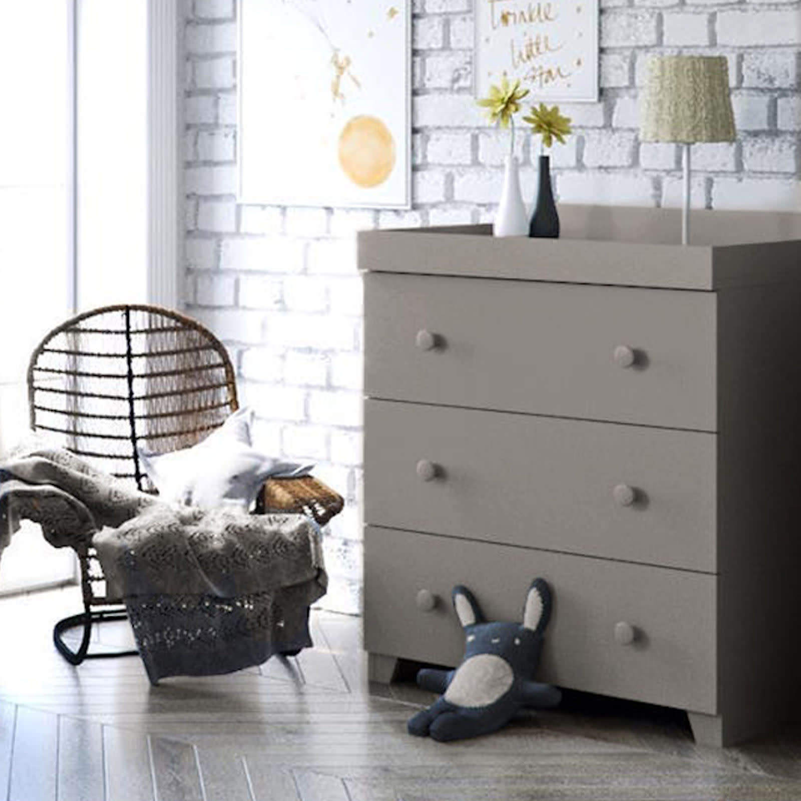 Gray baby dressers best sale