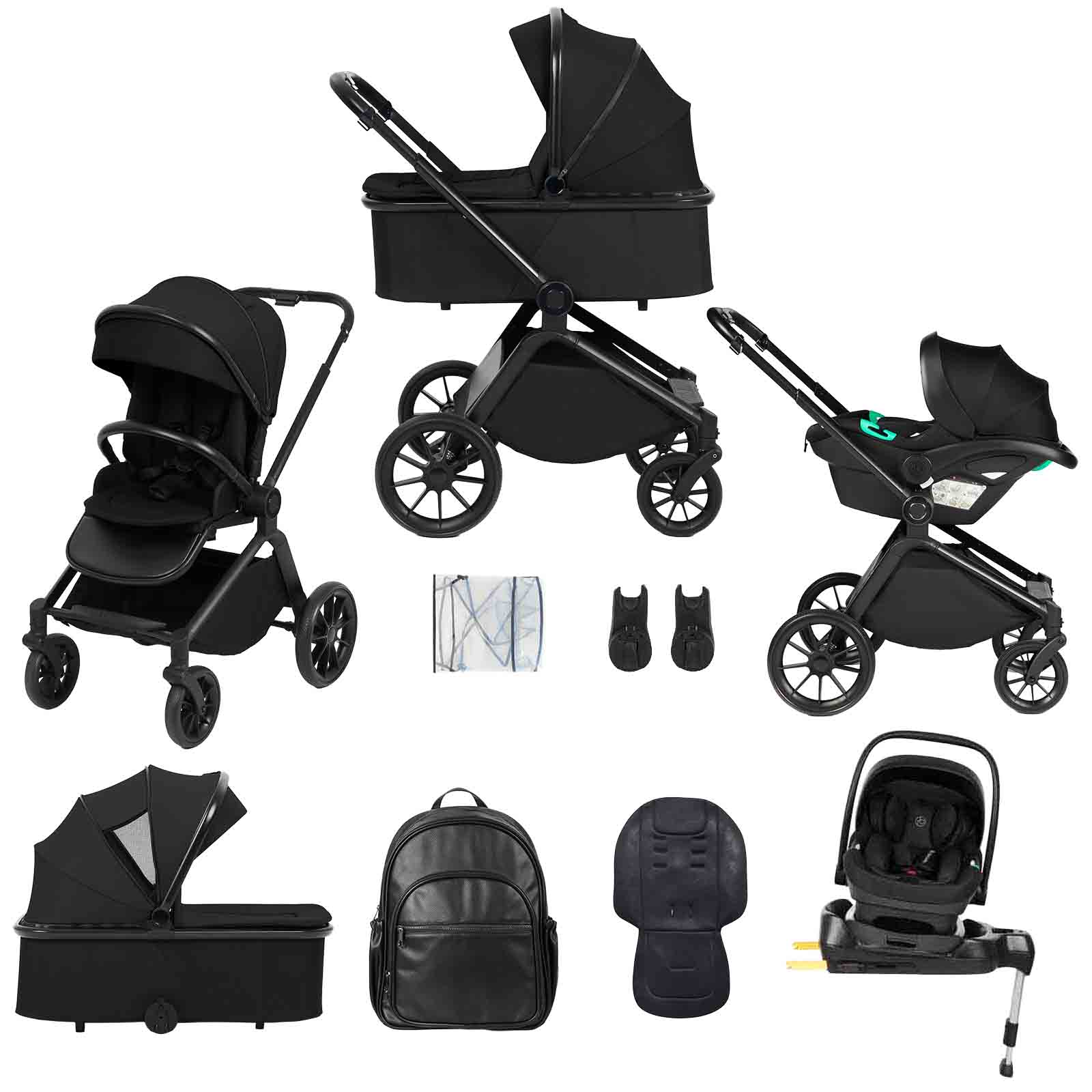 Altima 12 Piece Travel System i Nimbus 180° Spin Car Seat & Base