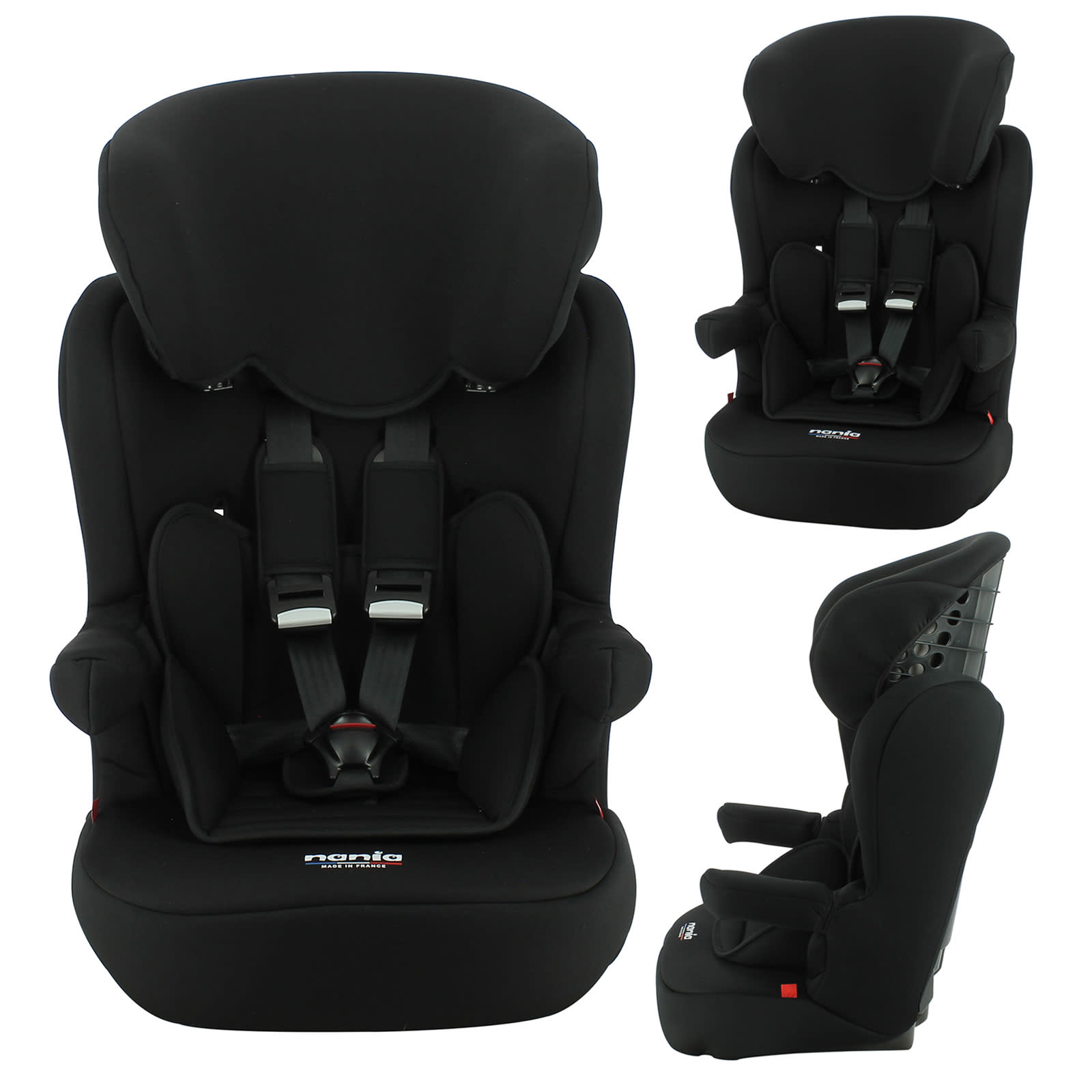 Nania Imax Access Group 1 2 3 High Back Booster Car Seat With Harness Black 9 months 12 years The Nursery Store