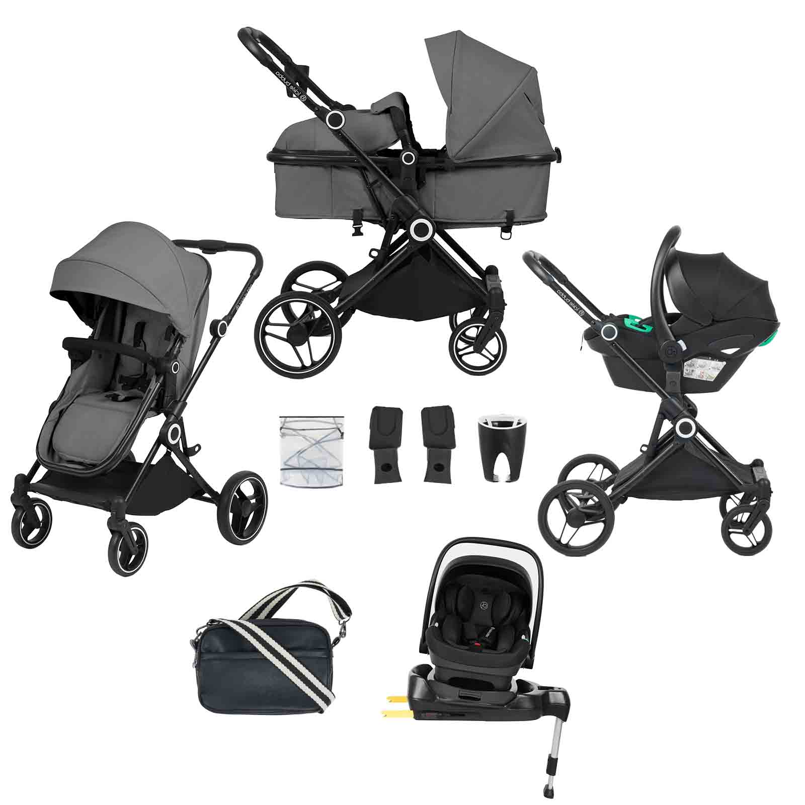 Atom 9 Piece Travel System Graphite