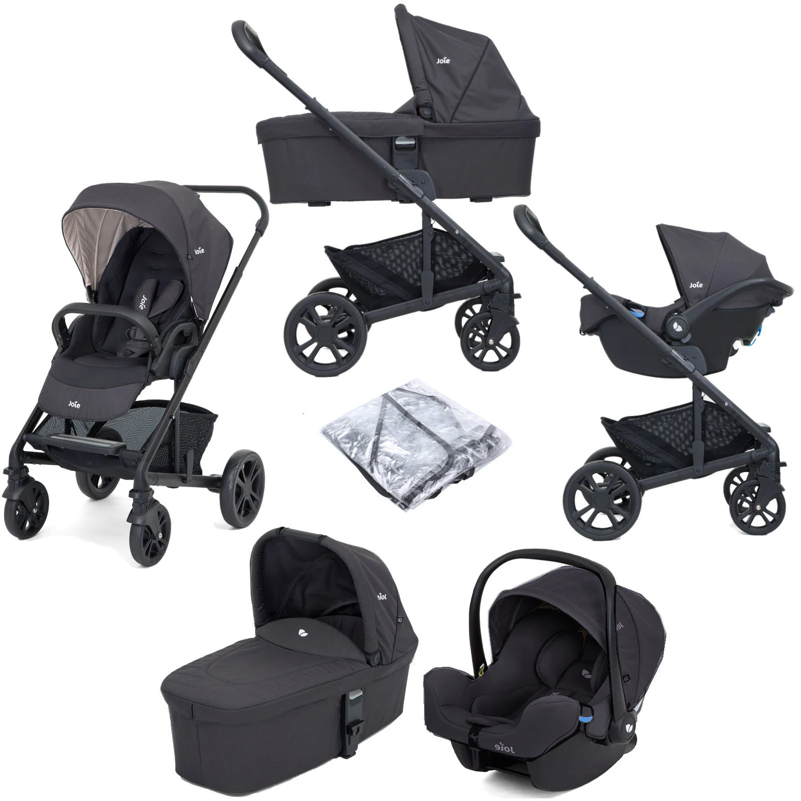 Joie Chrome Trio i Snug2 Travel System with Carrycot Ember The Nursery Store