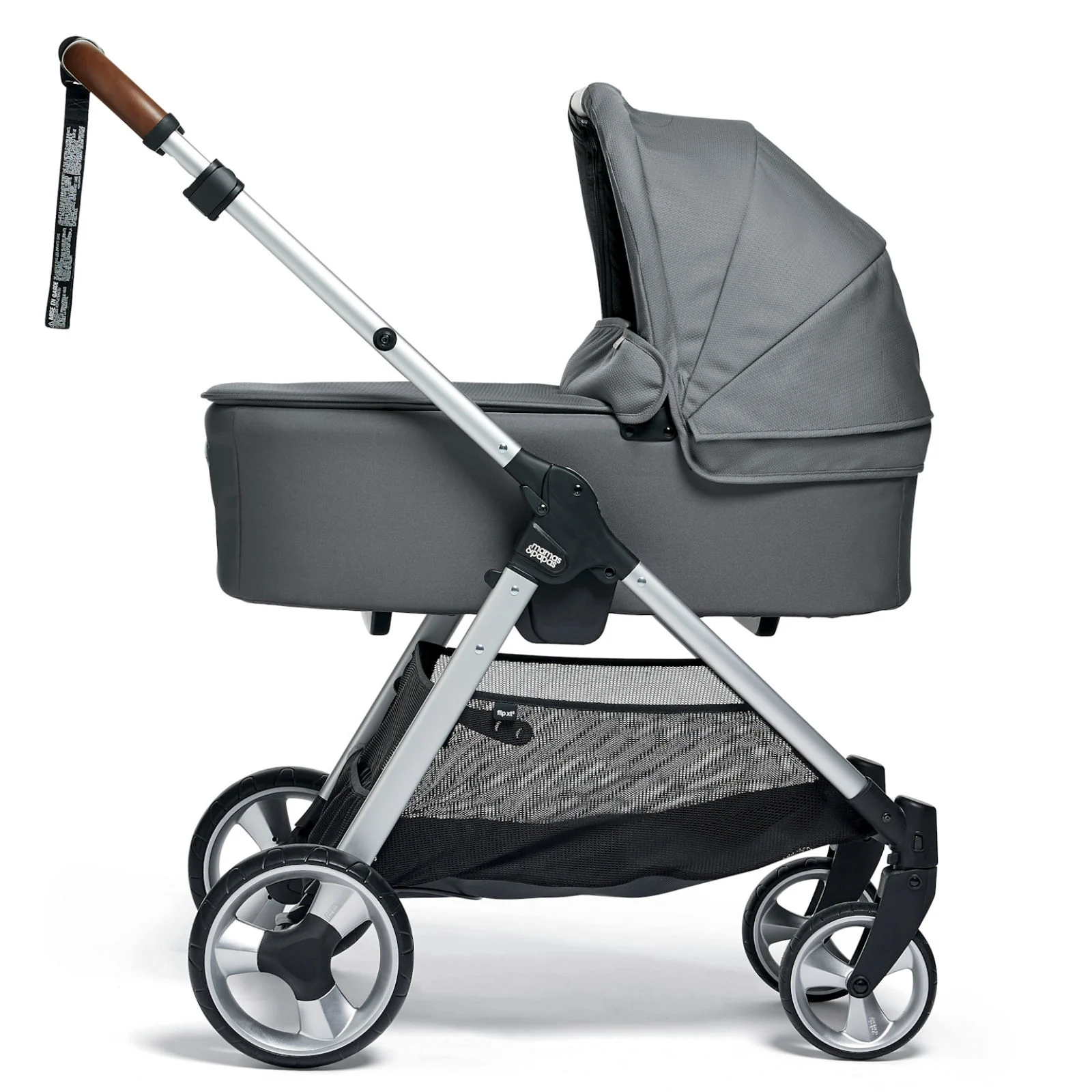 Mamas Papas Flip XT2 6 Pieces 2 in 1 Pushchair with Carrycot Fossil Grey The Nursery Store