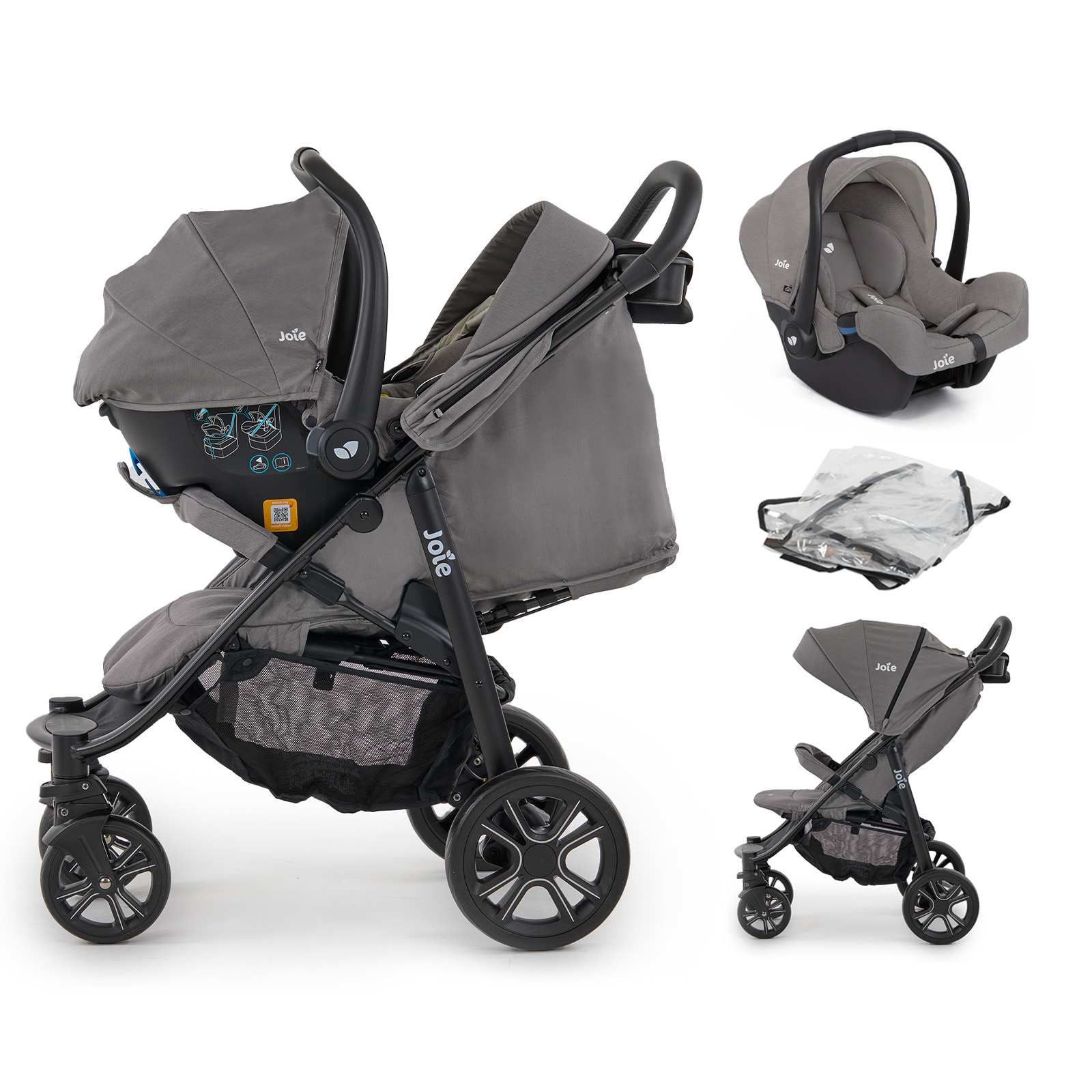 joie footmuff grey