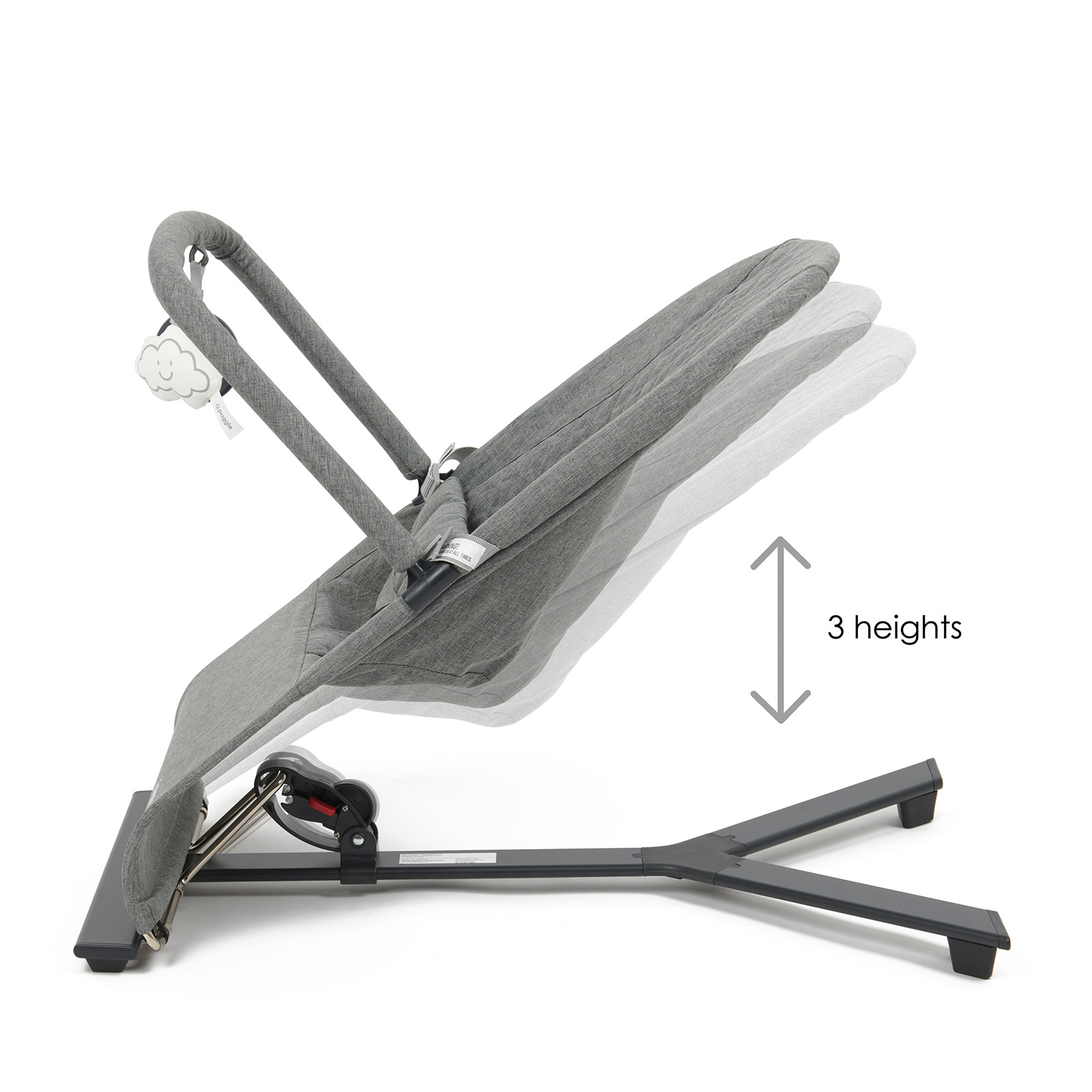Puggle Infinity Reclining Bouncer – Anthracite | The Nursery Store
