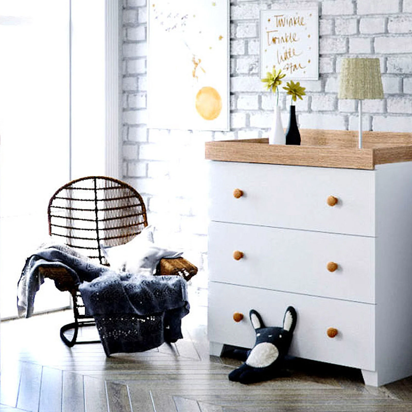 Classic Milano Dresser Changing Table White Oak The Nursery Store