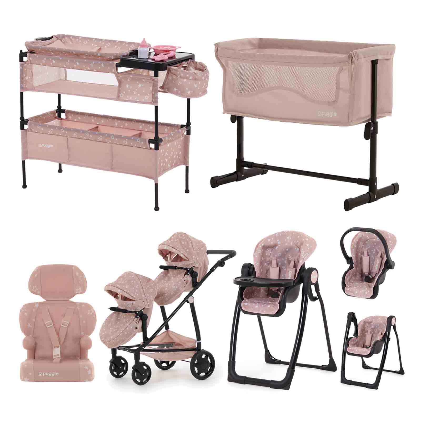 5 Piece Doll Playset Blush Pink