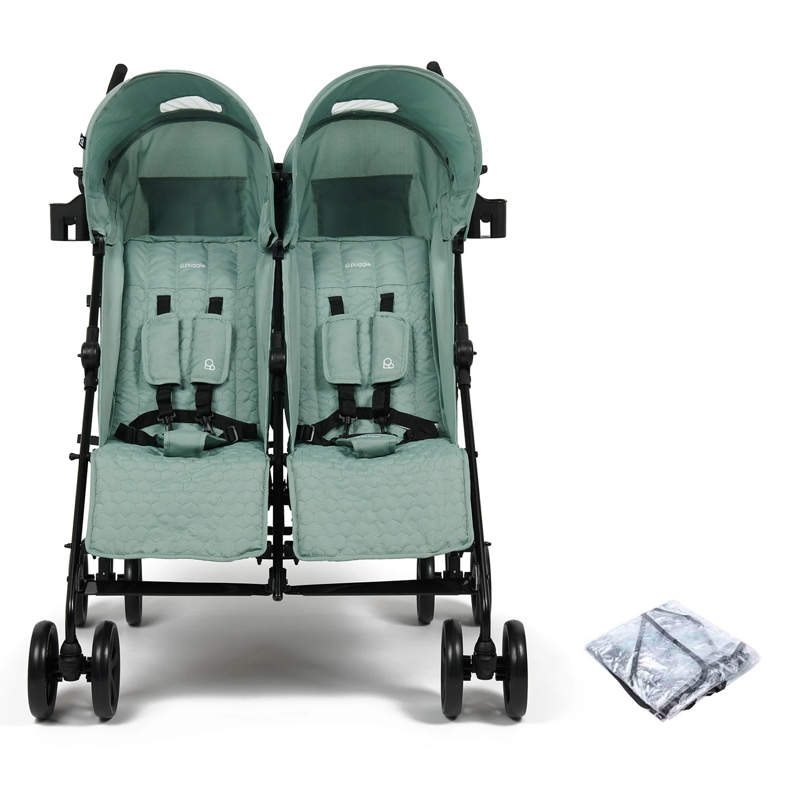 Double stroller green on sale