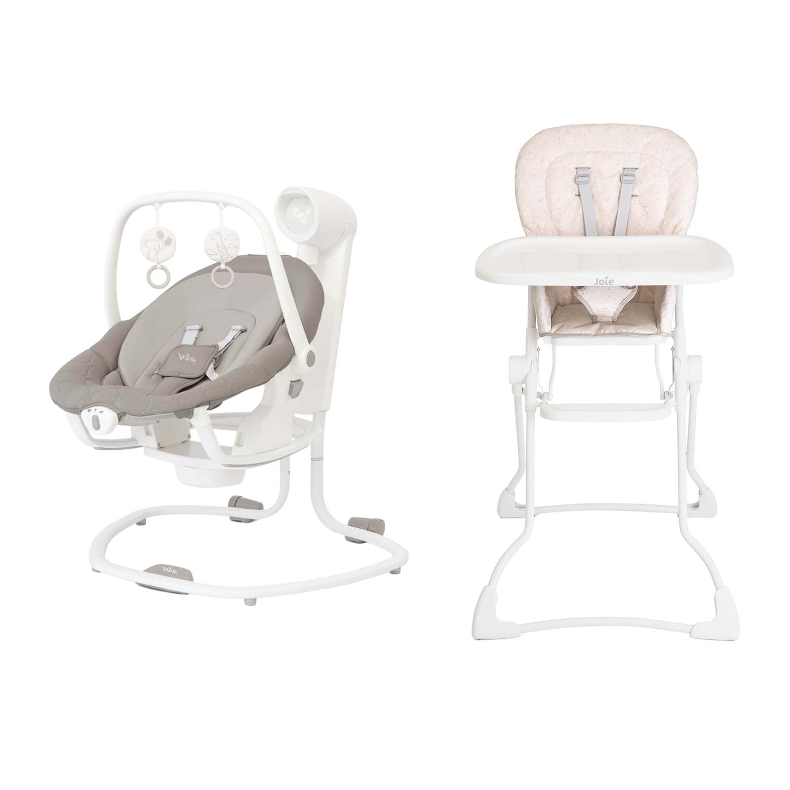 Serina 2 1 Swing & Mimzy Micro Highchair Walnut Fleck